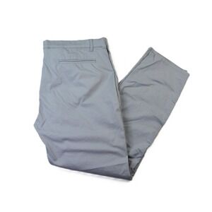 FootJoy Performance Golf Pants Mens 40/34 Blue Gray Flat Front Stretch Chino